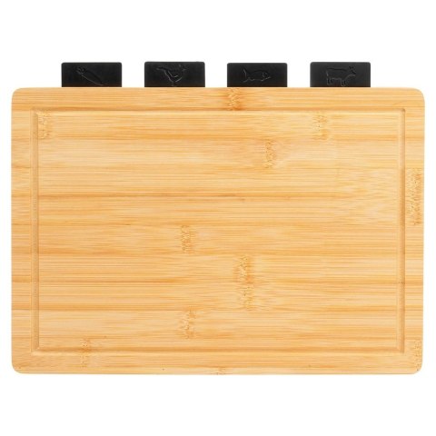 Grupa Orion Sp. z o.o. Zestaw Desek do Krojenia VILDE 5 el. ze Stojakiem Bambusowym