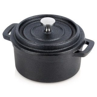 Grupa Orion Sp. z o.o. Garnek do Serwowania VILDE Żeliwny 10 cm 250 ml Pokrywka CAST LINE