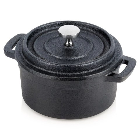 Grupa Orion Sp. z o.o. Garnek do Serwowania VILDE Żeliwny 10 cm 250 ml Pokrywka CAST LINE