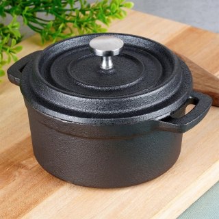 Grupa Orion Sp. z o.o. Garnek do Serwowania VILDE Żeliwny 10 cm 250 ml Pokrywka CAST LINE