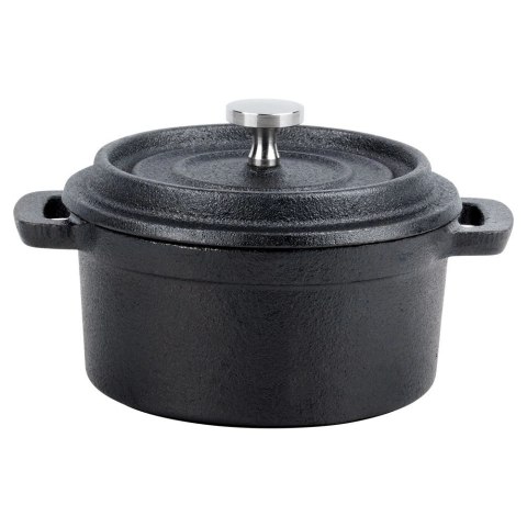 Grupa Orion Sp. z o.o. Garnek do Serwowania VILDE Żeliwny 10 cm 250 ml Pokrywka CAST LINE