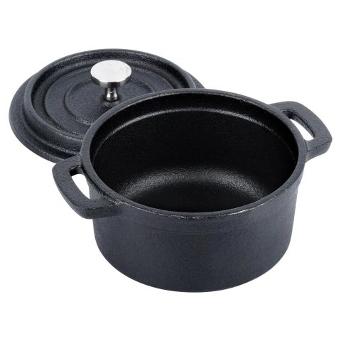 Grupa Orion Sp. z o.o. Garnek do Serwowania VILDE Żeliwny 10 cm 250 ml Pokrywka CAST LINE