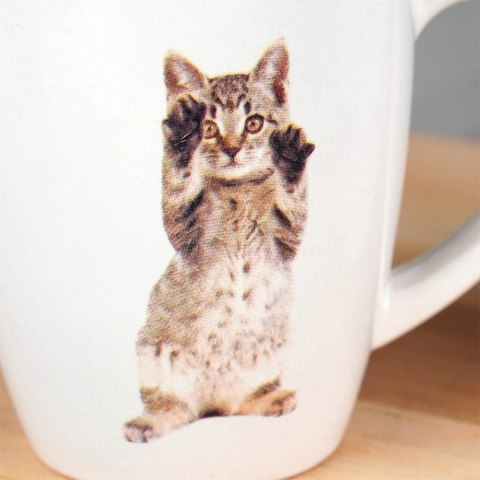 Grupa Orion Sp. z o.o. Kubki Ceramiczne Koty 220 ml 3 Szt. ORION do Zmywarki i Mikrofali