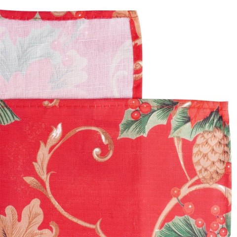 Grupa Orion Sp. z o.o. Obrus Świąteczny Plamoodporny 180 x 130 cm Czerwony EXCELLENT HOUSEWARE
