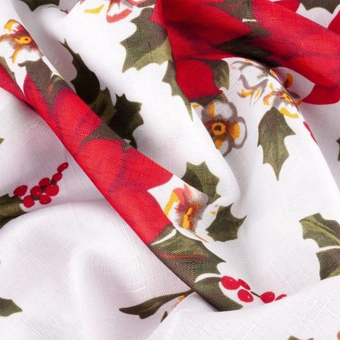 Grupa Orion Sp. z o.o. Obrus Świąteczny Plamoodporny 180 x 130 cm Biały EXCELLENT HOUSEWARE