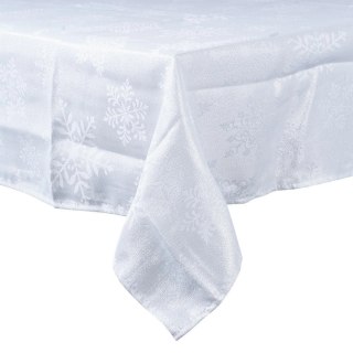 Grupa Orion Sp. z o.o. Obrus Świąteczny Plamoodporny 220 x 150 cm Śnieżynki EXCELLENT HOUSEWARE