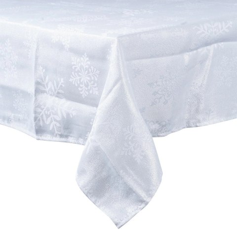 Grupa Orion Sp. z o.o. Obrus Świąteczny Plamoodporny 220 x 150 cm Śnieżynki EXCELLENT HOUSEWARE