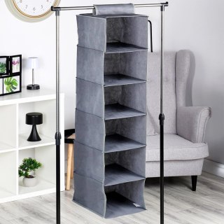 AM/63 Organizer Wiszący do Szafy 6 Półek 30 x 30 x 120 cm STORAGE SOLUTIONS Szary