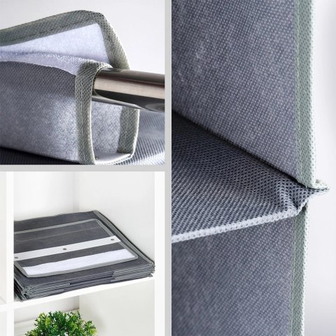 AM/63 Organizer Wiszący do Szafy 6 Półek 30 x 30 x 120 cm STORAGE SOLUTIONS Szary