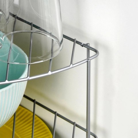 AM/63 Półka Kuchenna Metalowa Narożna Szara 23 x 23 cm SG 3 Poziomy