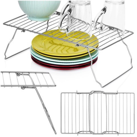 AM/63 Półka Kuchenna Metalowa Składana Szara 37 x 21 cm SG Organizator