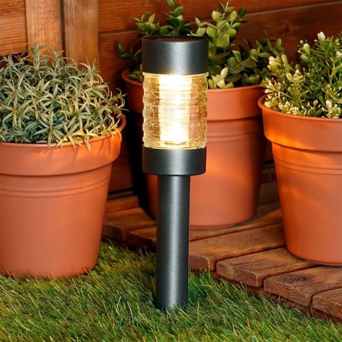 Grupa Orion Sp. z o.o. Lampka Ogrodowa Solarna led Wbijana 27 cm ORION Stal Nierdzewna