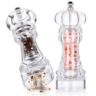 Grupa Orion Sp. z o.o. Młynek do Pieprzu i Soli Akrylowy 16 cm 2 szt. Mechanizm Ceramiczny VILDE