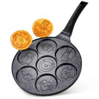 Grupa Orion Sp. z o.o. Patelnia do Jajek Granitowa 7 Otworów 26 cm VILDE Black Line Zwierzątka