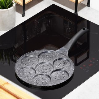 Grupa Orion Sp. z o.o. Patelnia do Jajek Granitowa 7 Otworów 26 cm VILDE Black Line Zwierzątka