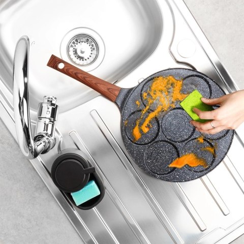 Grupa Orion Sp. z o.o. Patelnia do Jajek Granitowa 7 Otworów 26 cm VILDE Black&Wood Indukcja