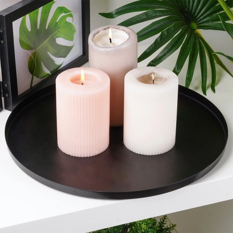 Grupa Orion Sp. z o.o. Podstawka pod Kompozycje Okrągła Metalowa 30 cm VILDE Czarna Matowa