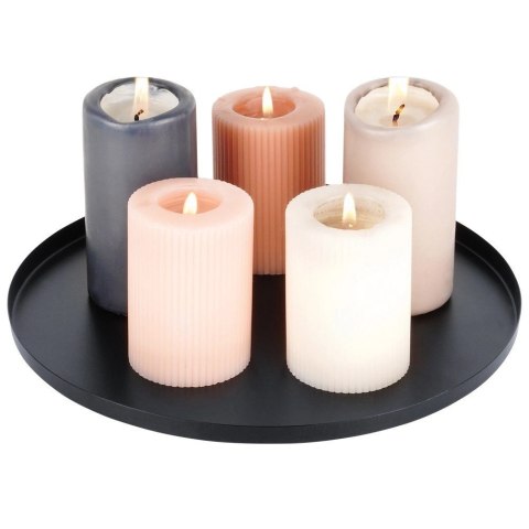 Grupa Orion Sp. z o.o. Podstawka pod Kompozycje Okrągła Metalowa 30 cm VILDE Czarna Matowa