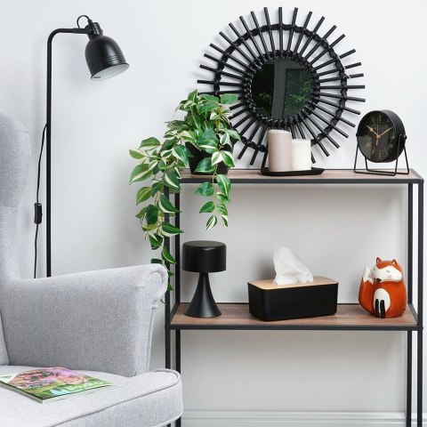 Grupa Orion Sp. z o.o. Pojemnik na Chusteczki Czarny Bambus 24 x 13 x 9,5 cm z Drewnianą Pokrywą