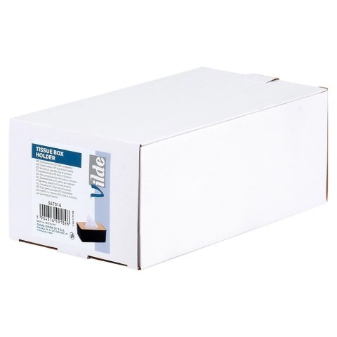 Grupa Orion Sp. z o.o. Pojemnik na Chusteczki Czarny Bambus 24 x 13 x 9,5 cm z Drewnianą Pokrywą