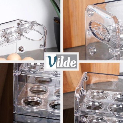Grupa Orion Sp. z o.o. Pojemnik na Jajka Organizer Trzypoziomowy 36 szt. VILDE 32 x 10 x 20,5 cm