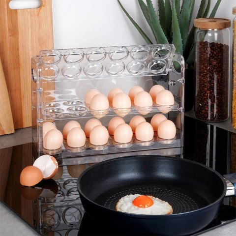 Grupa Orion Sp. z o.o. Pojemnik na Jajka Organizer Trzypoziomowy 36 szt. VILDE 32 x 10 x 20,5 cm