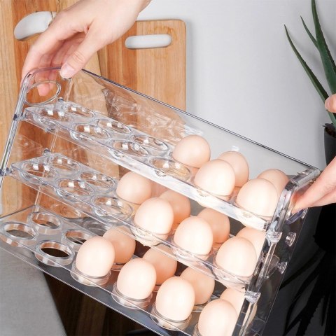 Grupa Orion Sp. z o.o. Pojemnik na Jajka Organizer Trzypoziomowy 36 szt. VILDE 32 x 10 x 20,5 cm