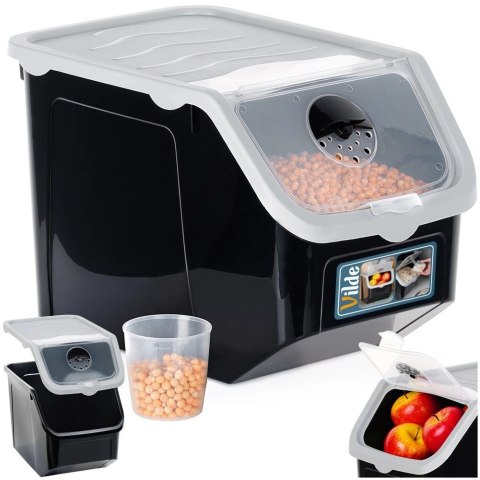 Grupa Orion Sp. z o.o. Pojemnik na Warzywa Karmę 12 L VILDE z Miarką Wentylacja 33 x 23,5 cm