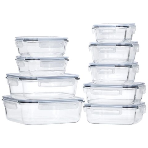 Grupa Orion Sp. z o.o. Zestaw 9 Pojemników Szklanych Szczelny VILDE Piekarnik Mikrofala Mrożenie