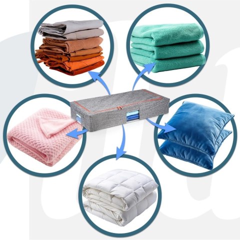 Grupa Orion Sp. z o.o. Pokrowiec na Pościel Duży Stelaż Zamek 68 L VILDE Pod Łóżko Stabilny