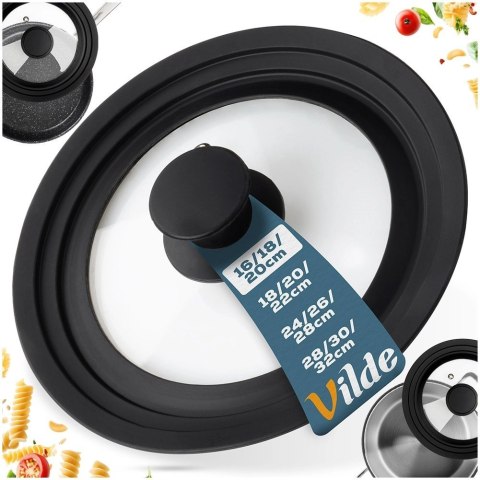 Vilde Pokrywka szklana silikonowa uniwersalna 16/18/20 cm