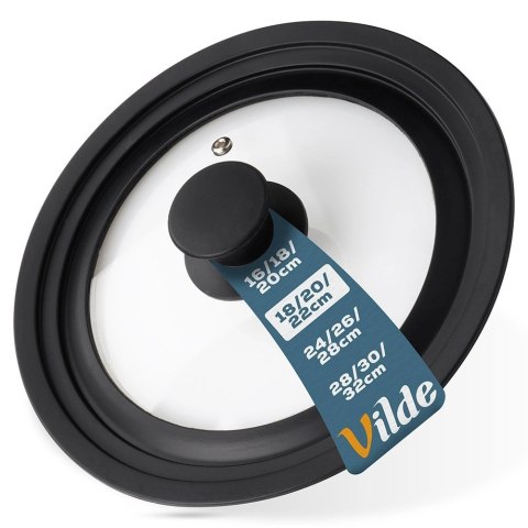 Grupa Orion Sp. z o.o. Pokrywka Szklana Uniwersalna Silikon 18 20 22 cm 3W1 VILDE Zmywarka