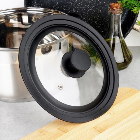 Grupa Orion Sp. z o.o. Pokrywka Szklana Uniwersalna Silikon 18 20 22 cm 3W1 VILDE Zmywarka