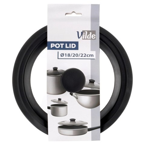 Grupa Orion Sp. z o.o. Pokrywka Szklana Uniwersalna Silikon 18 20 22 cm 3W1 VILDE Zmywarka