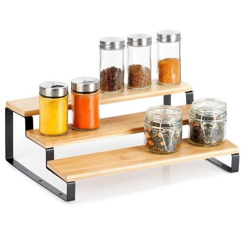 Grupa Orion Sp. z o.o. Półka Kuchenna Drewniana 3 Poziomowa Organizer 32 x 235 cm VILDE Przyprawy
