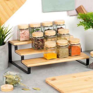 Grupa Orion Sp. z o.o. Półka Kuchenna Drewniana 3 Poziomowa Organizer 32 x 235 cm VILDE Przyprawy