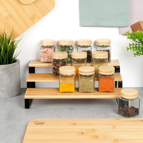 Grupa Orion Sp. z o.o. Półka Kuchenna Drewniana 3 Poziomowa Organizer 32 x 235 cm VILDE Przyprawy