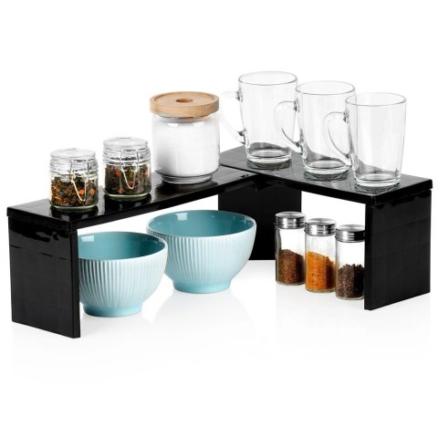 Grupa Orion Sp. z o.o. Półka Kuchenna Narożna Czarna Podłużna 47 x 32 x 155 cm VILDE