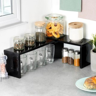 Grupa Orion Sp. z o.o. Półka Kuchenna Narożna Czarna Podłużna 47 x 32 x 155 cm VILDE