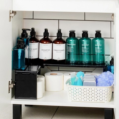 Grupa Orion Sp. z o.o. Półka Kuchenna Narożna Czarna Podłużna 47 x 32 x 155 cm VILDE