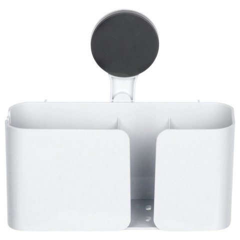 AM/63 Półka Pod Prysznic Biała 3 Przegrody na Przyssawkę 21 x 9 cm BS