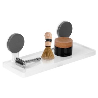 AM/63 Półka Pod Prysznic Biała Długa na Przyssawki Koszyk 32 x 115 cm BS