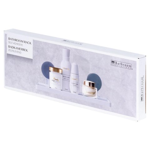 AM/63 Półka Pod Prysznic Biała Długa na Przyssawki Koszyk 32 x 115 cm BS