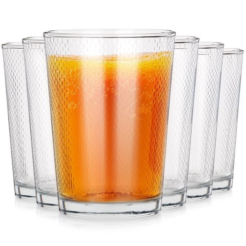 Grupa Orion Sp. z o.o. Szklanki Zestaw 6 szt. 425 ml EXCELLENT HOUSEWARE Grube Zdobione