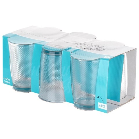 Grupa Orion Sp. z o.o. Szklanki Zestaw 6 szt. 425 ml EXCELLENT HOUSEWARE Grube Zdobione