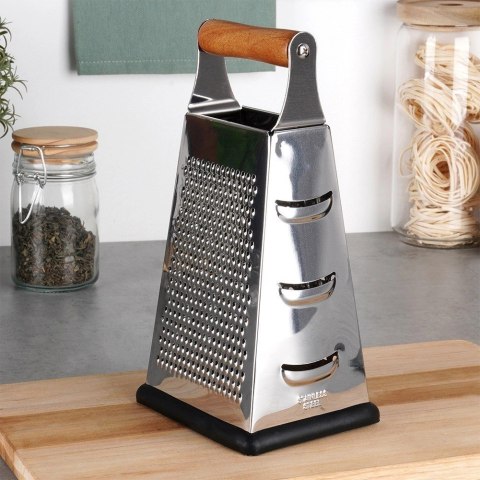 Grupa Orion Sp. z o.o. Tarka Kuchenna 4-Stronna Stalowa 22 cm EXCELLENT HOUSEWARE Drewniany Uchwyt