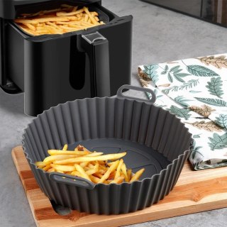 HIT Trading B.V. Wkład do Frytkownicy Air Fryer 1 szt. HIT Silikonowy Szary Okrągły 20 cm