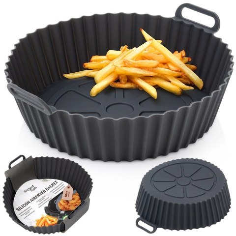 HIT Trading B.V. Wkład do Frytkownicy Air Fryer 1 szt. HIT Silikonowy Szary Okrągły 20 cm