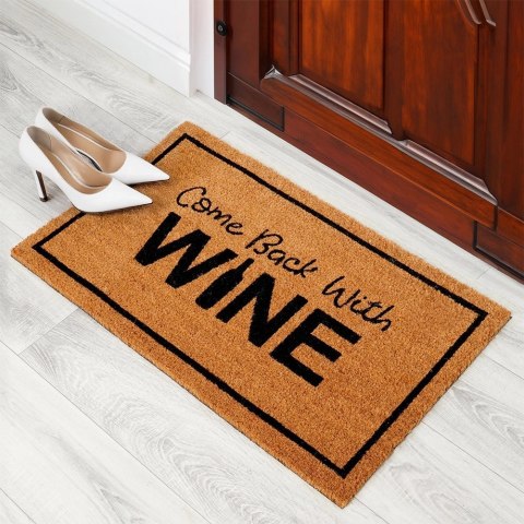 Grupa Orion Sp. z o.o. Wycieraczka do Butów 75 x 45 cm HOME STYLING Kokosowa "Come back with wine"