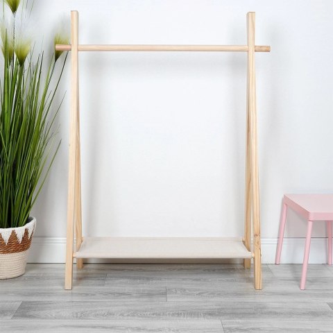 VELKOOBCHOD ORION, spol. s r.o. Wieszak Stojący na Ubrania Dziecięce KIDS COLLECTION Drewniany Tipi
